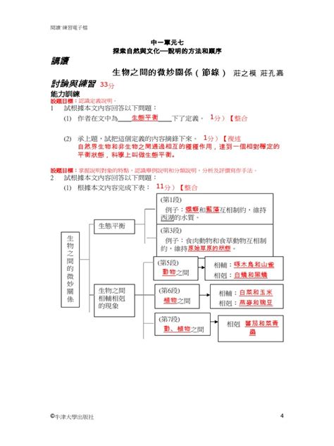 生物之間的微妙關係 主旨|莊之模 莊孔嘉《生物之間的微妙關係》（節錄）工作。